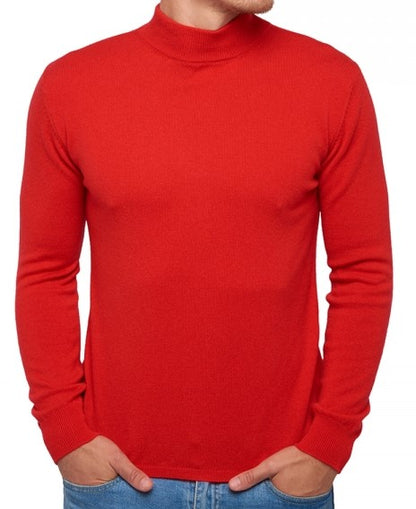 Balldiri Premium Kaschmir Herren Langarm Pullover Stehkragen 2-fädig