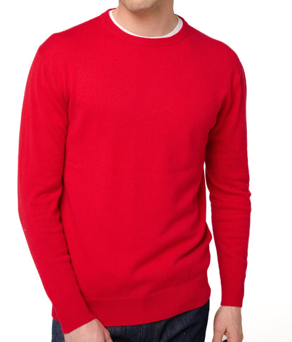 Balldiri 100% Kaschmir Herren Pullover Rundhals 2-fädig