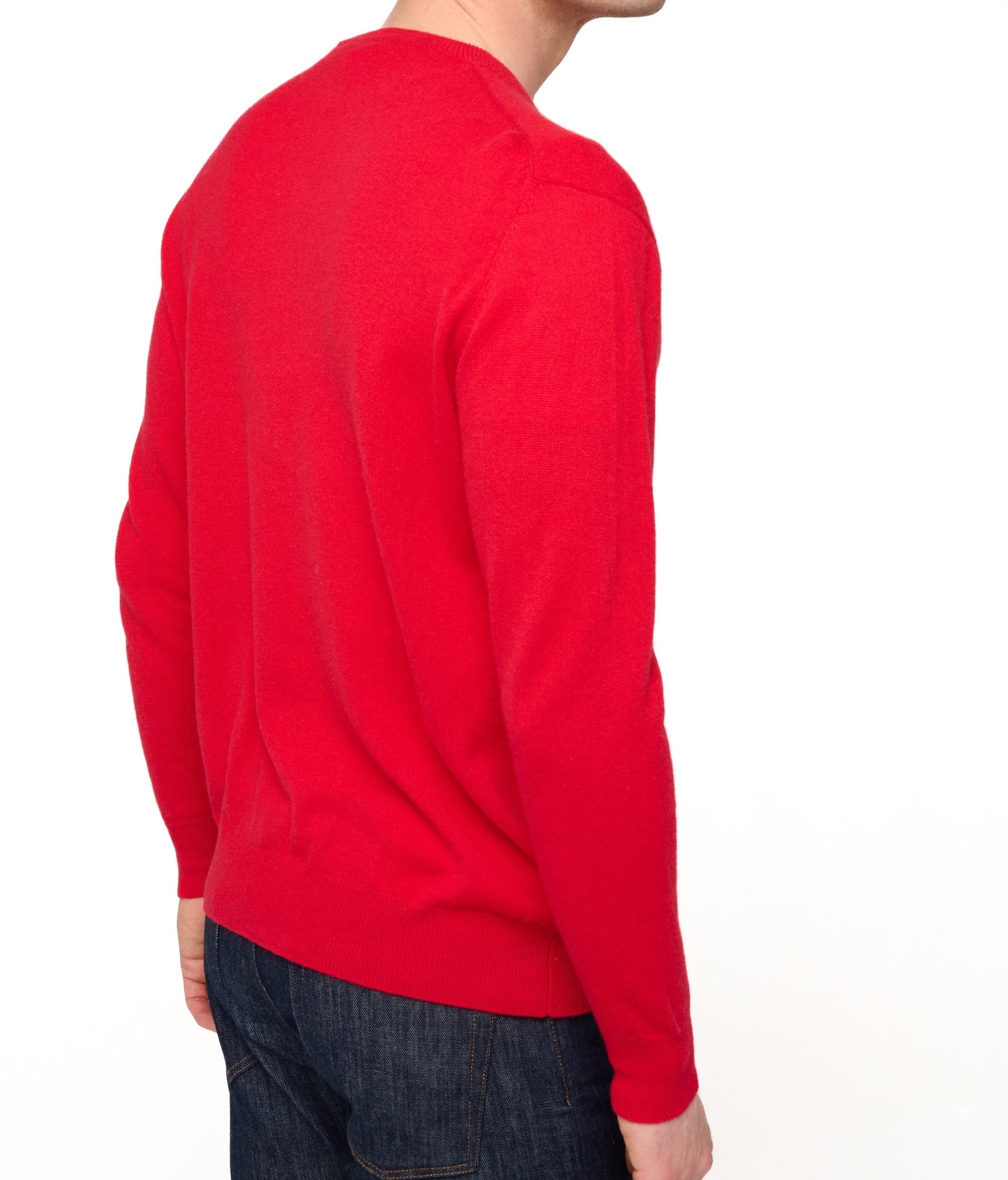 Balldiri 100% Kaschmir Herren Pullover Rundhals 2-fädig