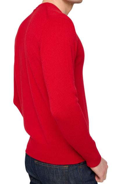 Balldiri 100% Kaschmir Herren V-Pullover 4-fädig