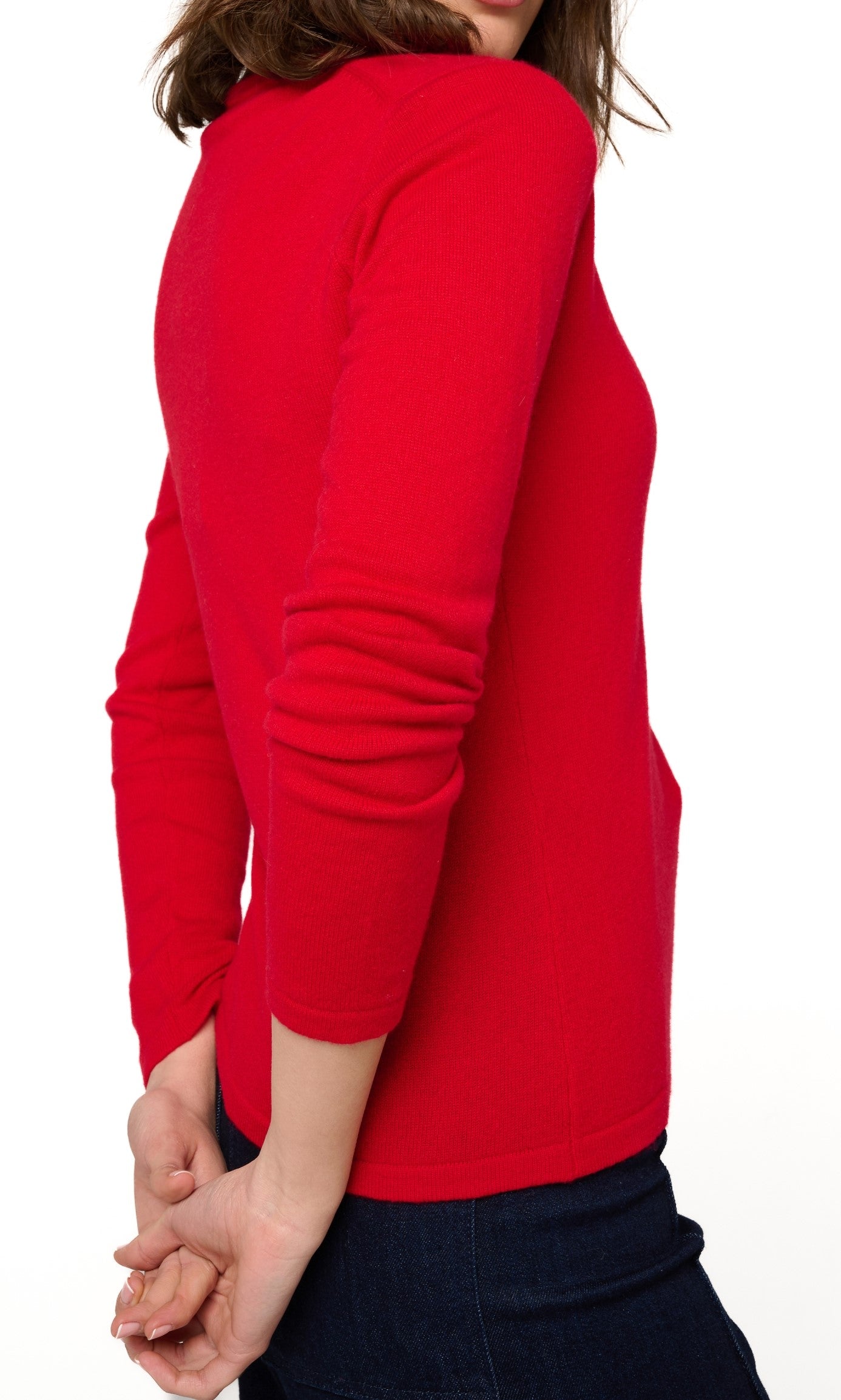 Balldiri 100% Kaschmir Damen V-Pullover 2-fädig