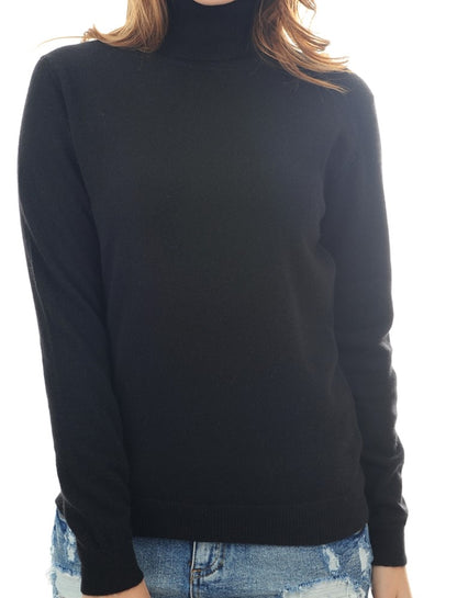 Balldiri Premium Kaschmir Damen Langarm Pullover Rollkragen mit Bündchen 2-fädig