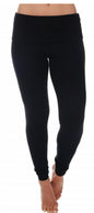 Balldiri Premium Kaschmir Damen Leggins mit Breiten Bund 2-fädig