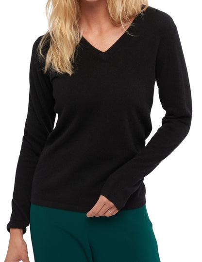 Balldiri 100% Kaschmir Damen V-Pullover 2-fädig