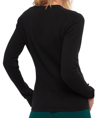 Balldiri 100% Kaschmir Damen V-Pullover 2-fädig