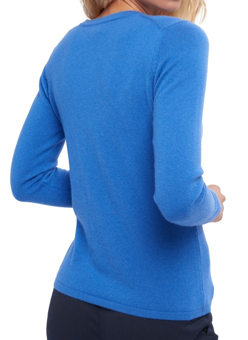 Balldiri 100% Kaschmir Damen V-Pullover 2-fädig