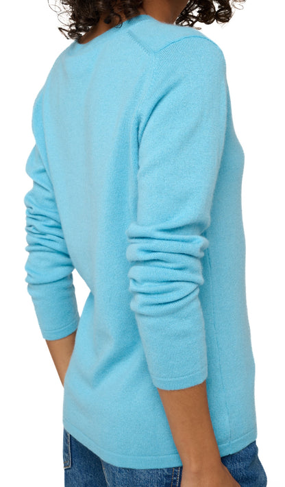 Balldiri 100% Kaschmir Damen V-Pullover 2-fädig