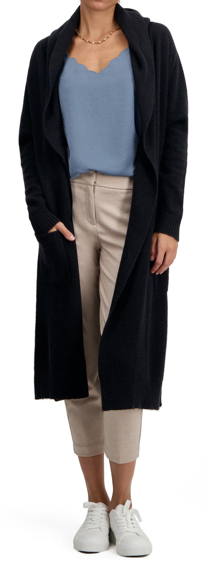 Balldiri 100% Kaschmir Damen Mantel mit Kapuze und Schalkragen 4-fädig - Balldiri & Windhound