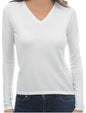 Balldiri 100% Kaschmir Damen V-Pullover 2-fädig