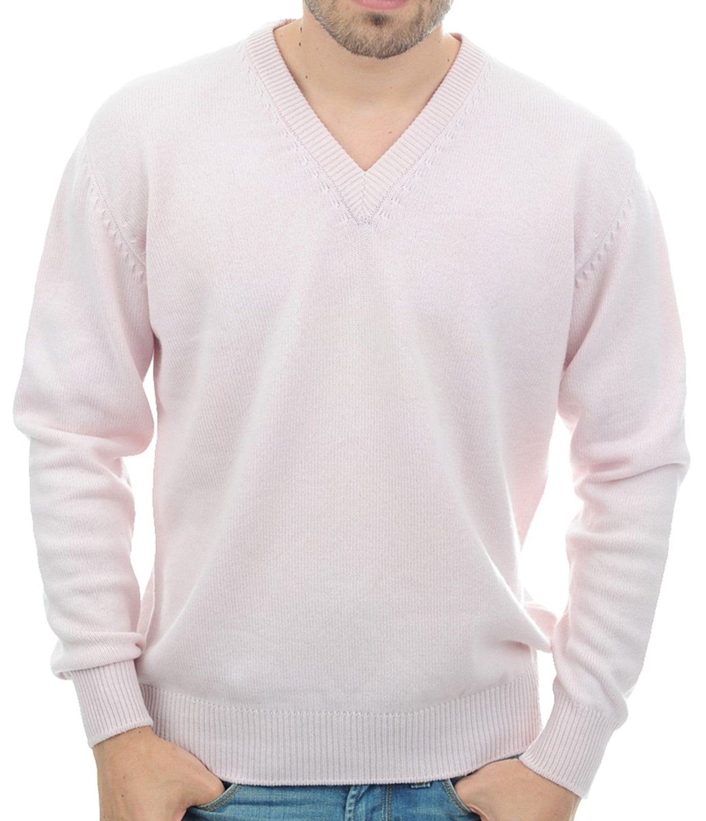 Balldiri Premium Kaschmir Herren Langarm Pullover V-Ausschnitt 4-fädig Teil 2/2