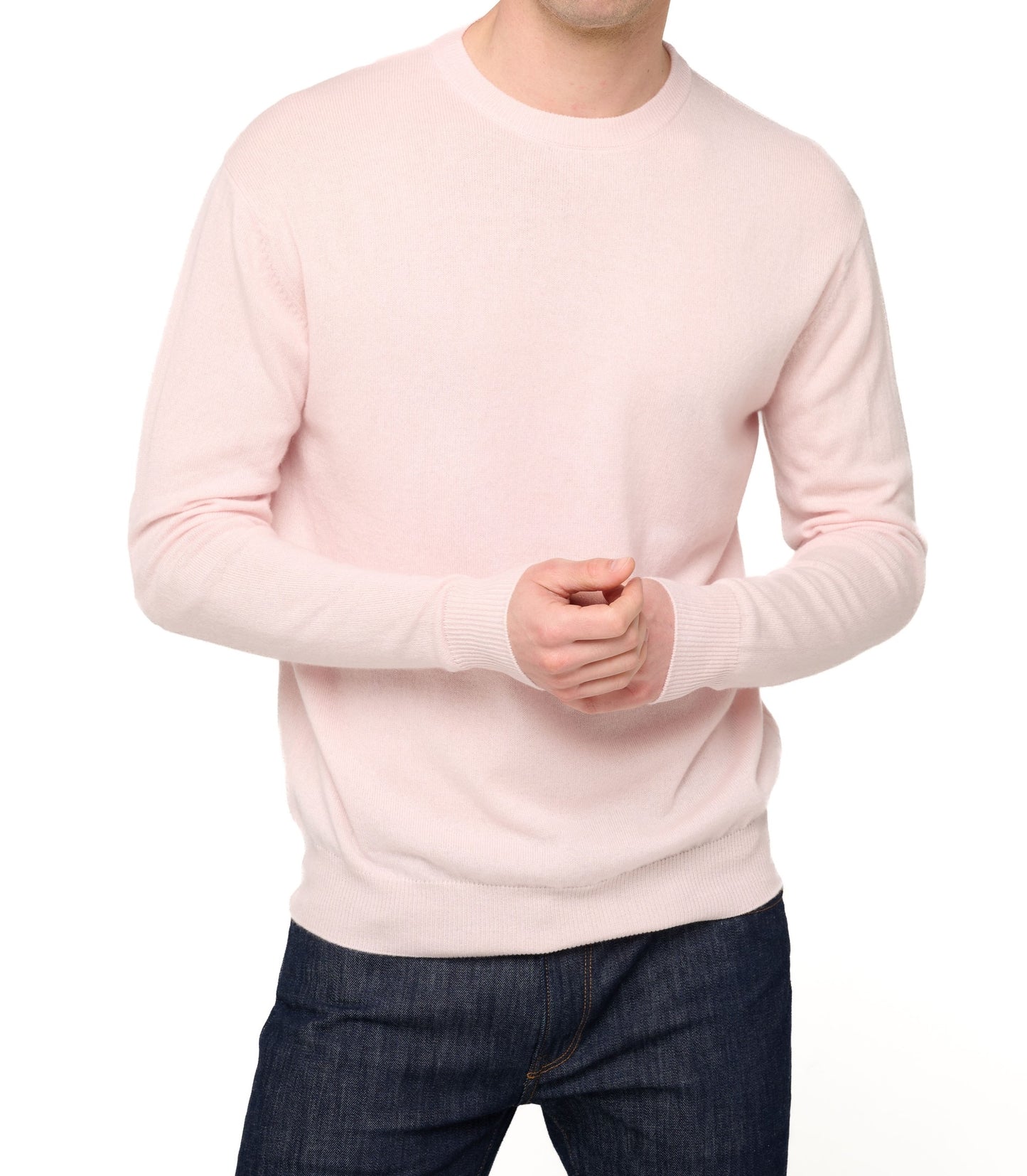 Balldiri 100% Kaschmir Herren Pullover Rundhals 2-fädig