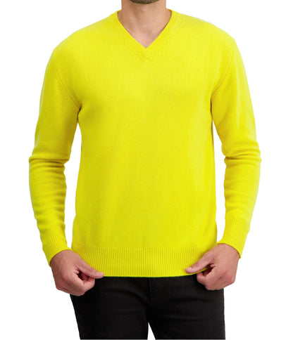 Balldiri 100% Kaschmir Herren V-Pullover 4-fädig